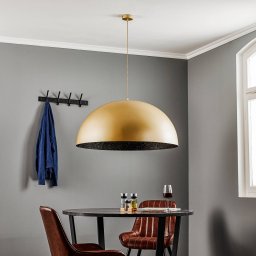 SIGMA Fera pendant light, gold/black speckled, Ø90cm