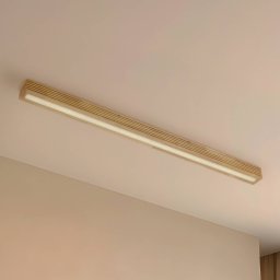 Lucande Emara LED ceiling light, light wood, oak, dimmable