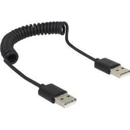 DELOCK 83239 - Delock Cable USB 2.0-A male / male coiled cable