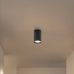 Argon Surface-mounted ceiling spotlight Tubo Ø 12 cm, black