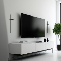 Milagro Lighting LED wall lamp Vision, height 60 cm, metal, black, 3,000 K