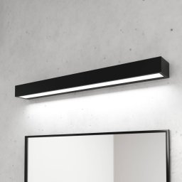 MCJ Vola LED bathroom wall lamp, IP44, black, 4,000 K, width 60 cm