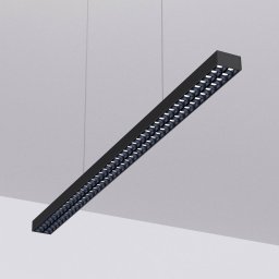 Arcchio LED office pendant light Jolinda, black, 118cm, up/down