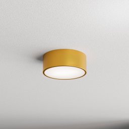 TEMAR LIGHTING Cleo 200 ceiling lamp, gold, sensor, IP54, Ø 20 cm, metal