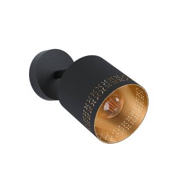 EGLO Esteperra wall spotlight, black/gold, 1-bulb