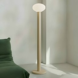ALDEX Flo floor lamp, beige, height 138 cm, 1-bulb, glass
