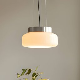 ALDEX BonBon pendant light, cream, Ø 25 cm, glass