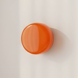 ALDEX BonBon wall light, orange, Ø 16 cm, glass