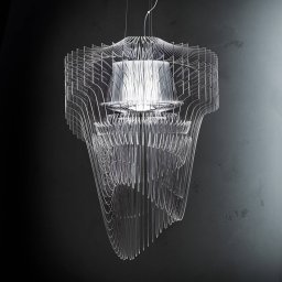 Slamp Aria S pendant light, clear, Ø 50 cm