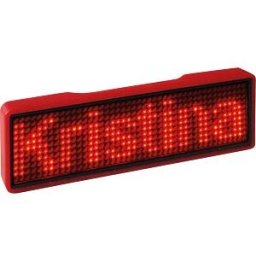 BERRYBASE LED NAME UN RT - LED nameplate, 11x44 pixels, USB - Frame: plain - LED: red