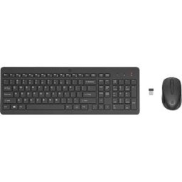 HEWLETT PACKARD HP 2V9E6AA - Keyboard/mouse combination, wireless, black, QWERTZ