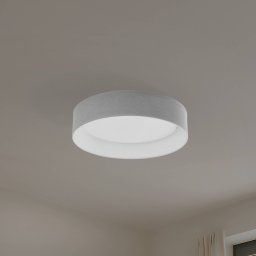 Duolla LED ceiling lamp Plafond, Soro light grey, Ø 45 cm, 3-step dimmable