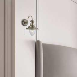 Searchlight Fisherman wall light in antique brass