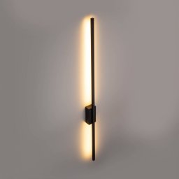 TK Lighting LED wall light Flash, black, height 108 cm metal 1-bulb