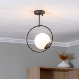 Opviq Ceiling light GMN-000013 black glass shade 1-bulb.