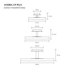 UMAGE LED ceiling lamp Asteria UP PLUS, anthracite Ø 31 cm CCT