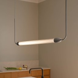 UMAGE LEMON SQUEEZE LINEAR pendant light, steel, 138 cm, GU10