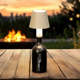 FH Lighting Fiocco LED bottle lamp, sand-coloured, CCT, IP54, dimmable