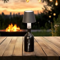 FH Lighting Fiocco LED bottle lamp, sand grey, CCT, IP54, dimmable