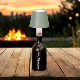 FH Lighting Fiocco LED bottle lamp, sage green, CCT, IP54, dimmable