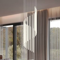 Trio Lighting Baxter LED hanging light, light grey, Ø 37 cm, metal, CCT dimmable