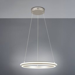 Trio Lighting Amador LED hanging light, Ø 45 cm, nickel-coloured, metal, CCT