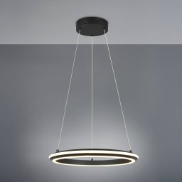 Trio Lighting Amador LED hanging light, Ø 45 cm, matt black, metal, CCT