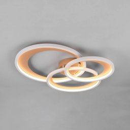 Trio Lighting Granada LED ceiling light, brown, length 71 cm, metal, CCT