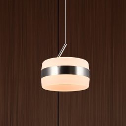 Trio Lighting Dios LED hanging light, nickel-coloured, Ø 15 cm, metal, CCT