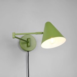Trio Lighting Cosima wall light, green, projection 54 cm, metal