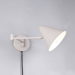 Trio Lighting Cosima wall light, light grey, projection 54 cm, metal