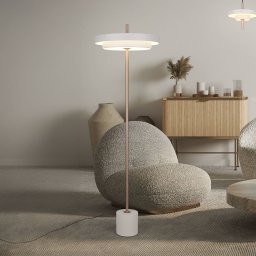 Trio Lighting Keaton LED floor lamp, light grey, height 138 cm, metal, CCT