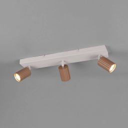 Trio Lighting Ceiling spotlight Soka, brown/grey, length 50 cm, metal, 3-bulb.