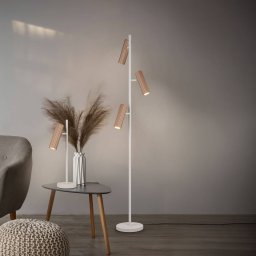 Trio Lighting Soka floor lamp, brown/grey, height 150 cm, metal, 3-bulb.