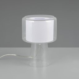 Trio Lighting Rocka table lamp, clear, height 29 cm, glass/fabric