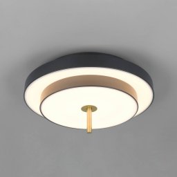 Trio Lighting Keaton LED ceiling lamp, black/gold, Ø 40 cm, CCT