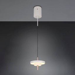 Trio Lighting Keaton LED hanging light, light grey, Ø 20 cm, metal, CCT