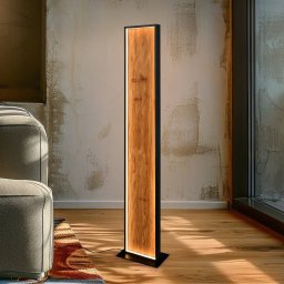 Trio Lighting Kalea LED floor lamp, height 120 cm, wood colour, wood