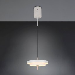 Trio Lighting Keaton LED hanging light, light grey, Ø 40 cm, metal, CCT