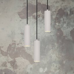 Trio Lighting Soka hanging light, light grey, Ø 28 cm, metal, 3-bulb.