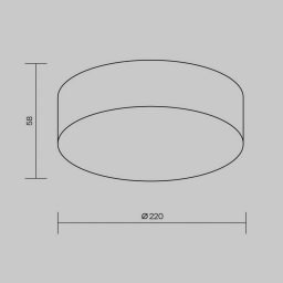 Maytoni Zon LED outdoor ceiling light, black, Ø 22 cm, 3,000 K metal