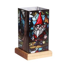 Wagner Life LED table lamp Art Light Zwerg, wooden base, acrylic, colourful