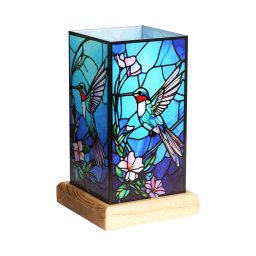 Wagner Life LED table lamp Art Light Kolibri, wooden base, acrylic, colourful