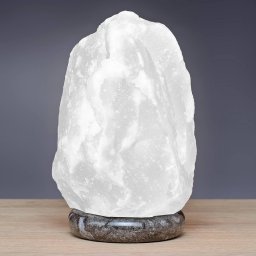 Wagner Life Salt lamp Rock white line 2–3 kg, marble base, white