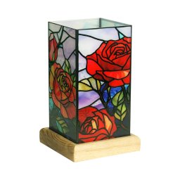 Wagner Life LED table lamp Art Light Rose, wooden base, acrylic, colourful