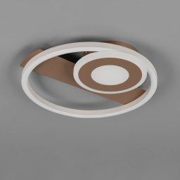 Reality Leuchten Horus LED ceiling light, coffee, 2500 lm, 3000 K, metal