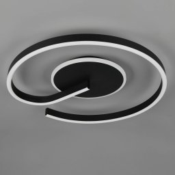 Reality Leuchten Calle LED ceiling light, black, Ø 50 cm, CCT, dimmable