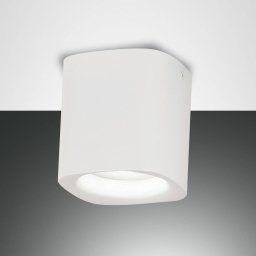 Fabas Luce Smooth ceiling light, one-bulb, white, IP44