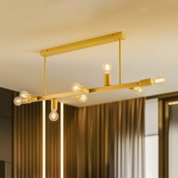 Lamkur Eliza ceiling light, 8-bulb, gold