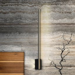 Schuller Valencia LED wall lamp Stick, height 80 cm, black, metal